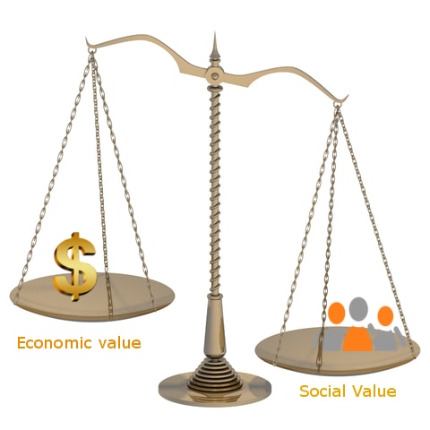 Social values are more important than economic values