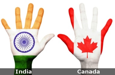India-Canada sign commemorative stamps