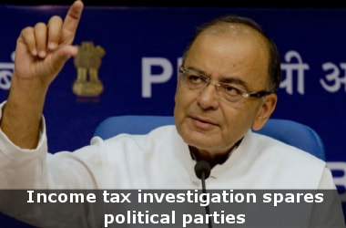 Is it fair to spare political parties from income tax investigation?