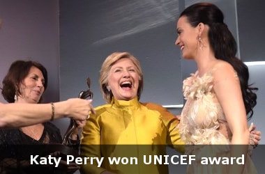 Singer Katy Perry wins UNICEF award