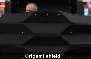 Origami shield to protect law officers from gun fire!