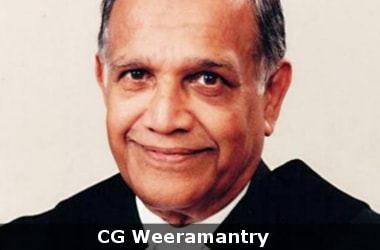 Well known Sri Lankan jurist CG Weeramantry no more