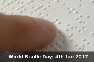 World Braille Day: 4th Jan 2017