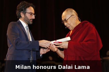 Milan honours Dalai Lama
