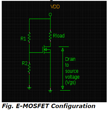 E MOSFET configuration