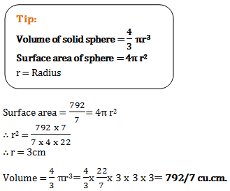 volume and surface area