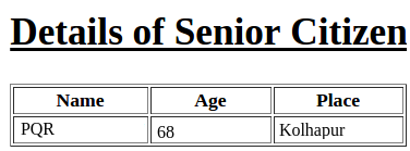 senior output