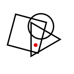 solution figure with red dots showing where the dots can be placed in the correct answer figure for dot situation question 1