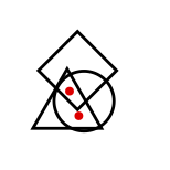 solution figure with red dots showing where the dots can be placed in the correct answer figure for dot situation question 14