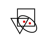 solution figure with red dots showing where the dots can be placed in the correct answer figure for dot situation question 15
