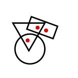 solution figure with red dots showing where the dots can be placed in the correct answer figure for dot situation question 21