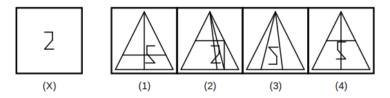 figure X and four answer figures 1 to 4 for embedded images question 10