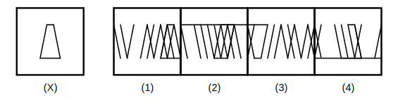 figure X and four answer figures 1 to 4 for embedded images question 13
