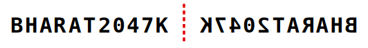 solution figure showing the original and its mirror image on either side of the mirror line for mirror images question 26