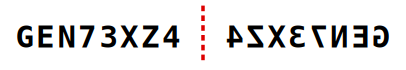 solution figure showing the original and its mirror image on either side of the mirror line for mirror images question 27