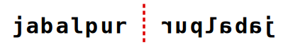 solution figure showing the original and its mirror image on either side of the mirror line for mirror images question 33