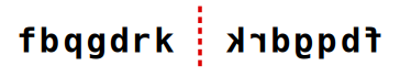 solution figure showing the original and its mirror image on either side of the mirror line for mirror images question 34
