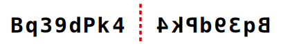 solution figure showing the original and its mirror image on either side of the mirror line for mirror images question 35