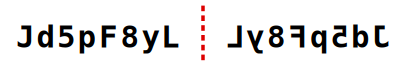 solution figure showing the original and its mirror image on either side of the mirror line for mirror images question 37