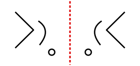 solution figure showing the original and its mirror image on either side of the mirror line for mirror images question 41