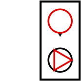 solution figure with the folded-over part shown in red for paper folding question 10