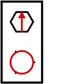 solution figure with the folded-over part shown in red for paper folding question 12