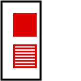 solution figure with the folded-over part shown in red for paper folding question 18