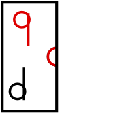 solution figure with the folded-over part shown in red for paper folding question 31