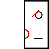 solution figure with the folded-over part shown in red for paper folding question 33