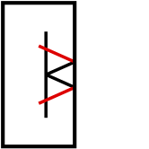 solution figure with the folded-over part shown in red for paper folding question 35