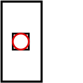 solution figure with the folded-over part shown in red for paper folding question 4