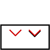 solution figure with the folded-over part shown in red for paper folding question 8