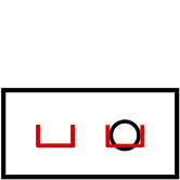 solution figure with the folded-over part shown in red for paper folding question 9