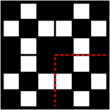 solution figure showing the pattern completed for pattern completion question 10