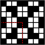 solution figure showing the pattern completed for pattern completion question 12