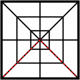 solution figure showing the pattern completed for pattern completion question 16