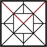 solution figure showing the pattern completed for pattern completion question 17