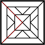 solution figure showing the pattern completed for pattern completion question 18