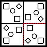 solution figure showing the pattern completed for pattern completion question 19