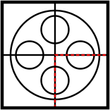 solution figure showing the pattern completed for pattern completion question 22