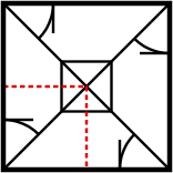 solution figure showing the pattern completed for pattern completion question 25