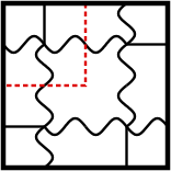 solution figure showing the pattern completed for pattern completion question 29