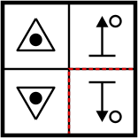 solution figure showing the pattern completed for pattern completion question 32