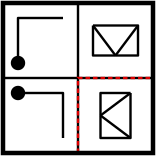 solution figure showing the pattern completed for pattern completion question 33