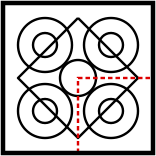 solution figure showing the pattern completed for pattern completion question 5