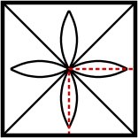 solution figure showing the pattern completed for pattern completion question 7