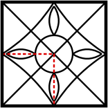 solution figure showing the pattern completed for pattern completion question 9