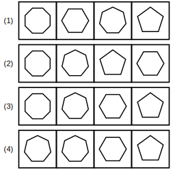 four sets of figures labelled 1 to 4 for rule detection question 11