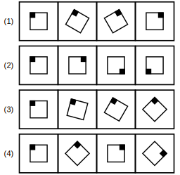 four sets of figures labelled 1 to 4 for rule detection question 16