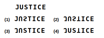 a combination of letters and numbers followed by four candidate water images numbered 1 to 4, water images question 30